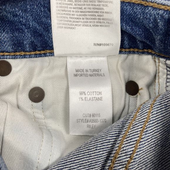 Agolde Riley High Rise Straight Silence Blue Jeans, Women’s Size 26 - Picture 7 of 8